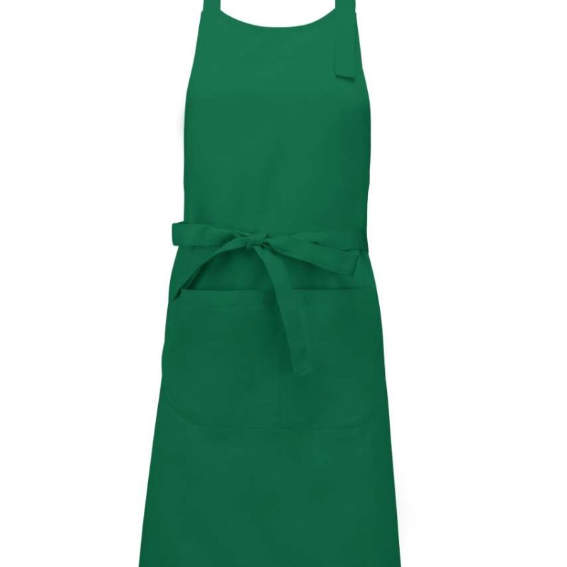 Kariban COTTON APRON WITH POCKET - πράσινο του Κέλι