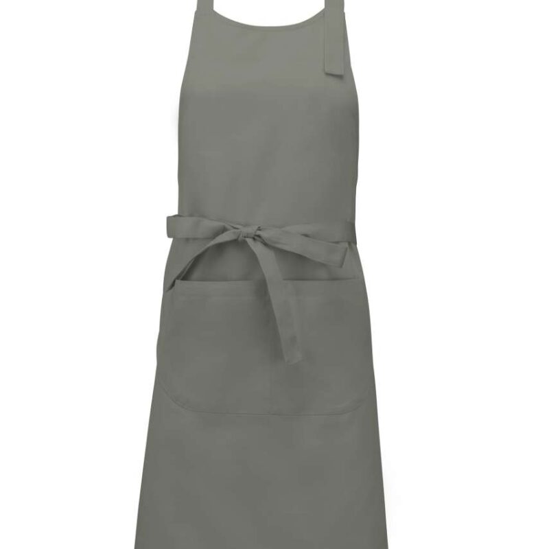 Kariban COTTON APRON WITH POCKET - Ανοιχτό γκρι