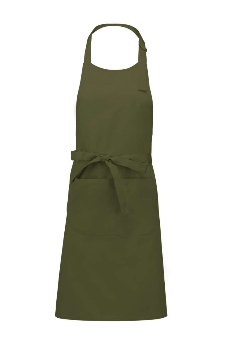 ka885-light_khaki-a1 Kariban COTTON APRON WITH POCKET - Light Khaki