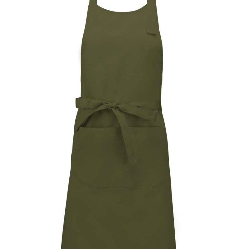 ka885-light_khaki-a1 Kariban COTTON APRON WITH POCKET - Light Khaki