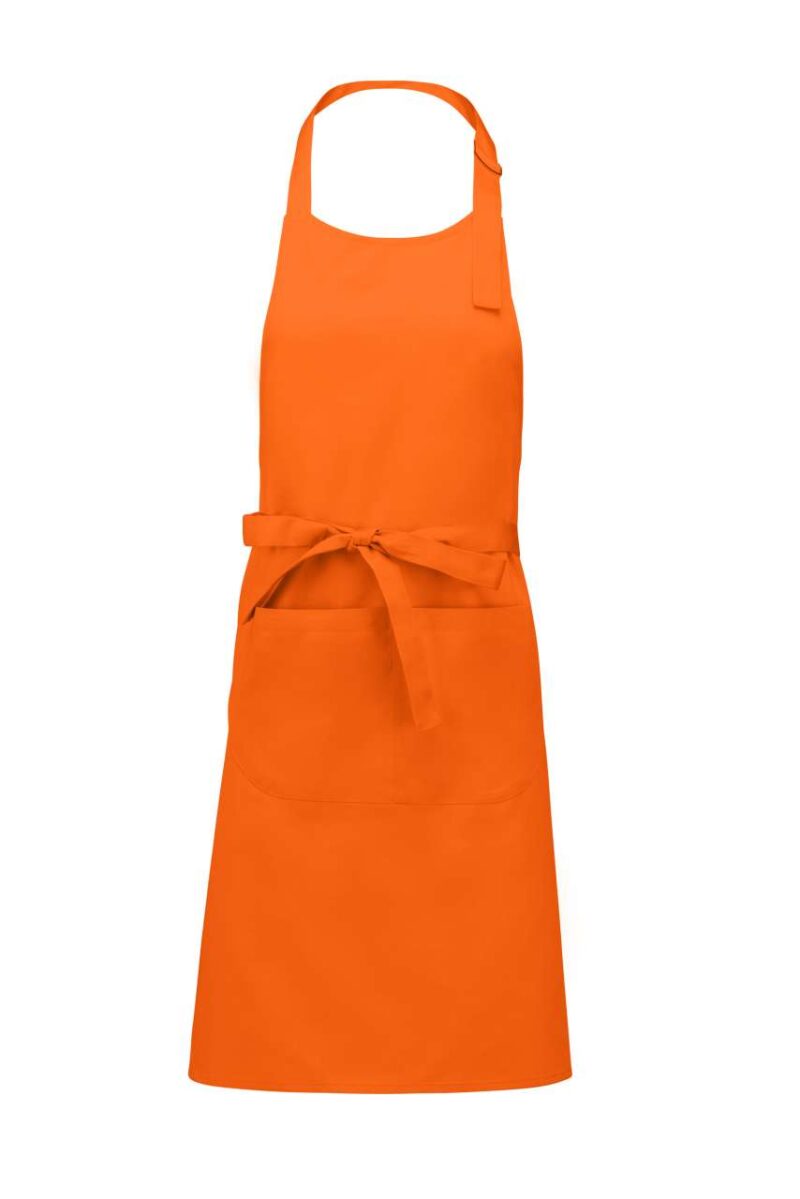 ka885-orange-a1 Kariban COTTON APRON WITH POCKET - πορτοκαλί