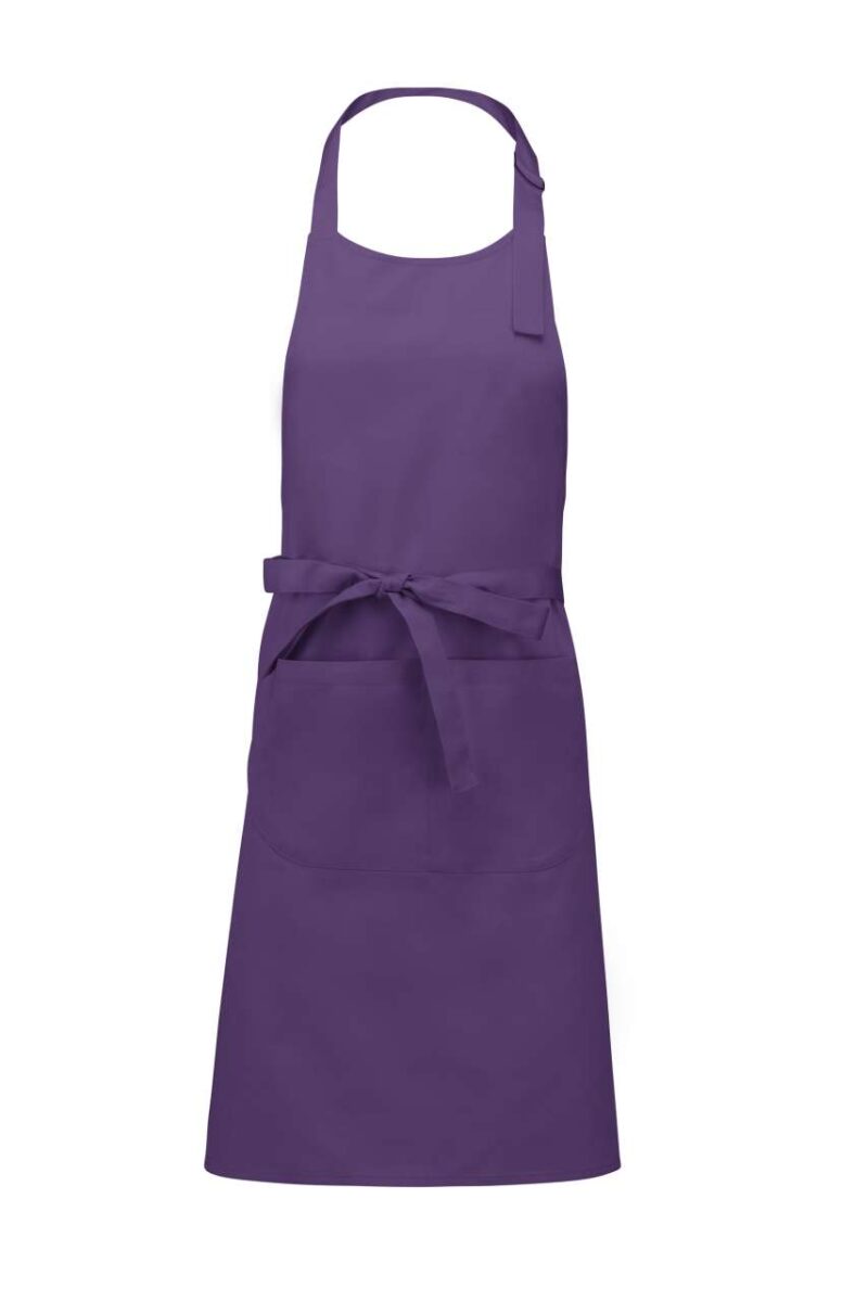 Kariban COTTON APRON WITH POCKET - Μωβ