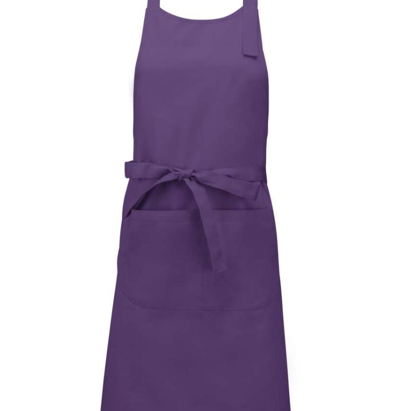 Kariban COTTON APRON WITH POCKET - Μωβ