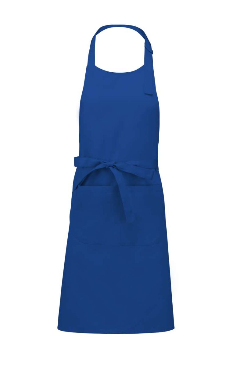ka885-royal_blue-a2 Kariban COTTON APRON WITH POCKET - Βασιλικό μπλε