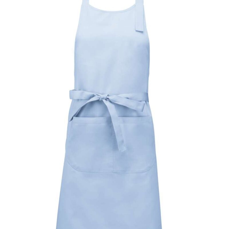 Kariban COTTON APRON WITH POCKET - Γαλάζιο
