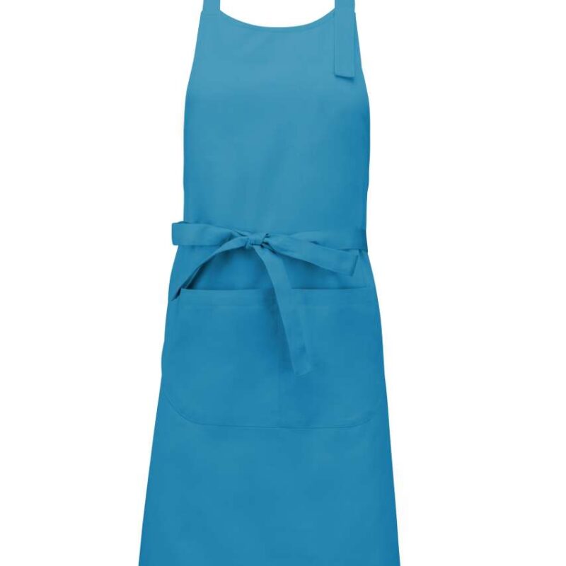 Kariban COTTON APRON WITH POCKET - Τροπικό Μπλε