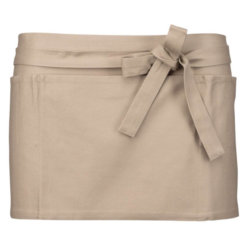 ka886-beige-a1 Kariban COTTON SHORT APRON - μπεζ