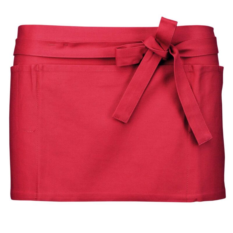 Kariban COTTON SHORT APRON - Κόκκινο