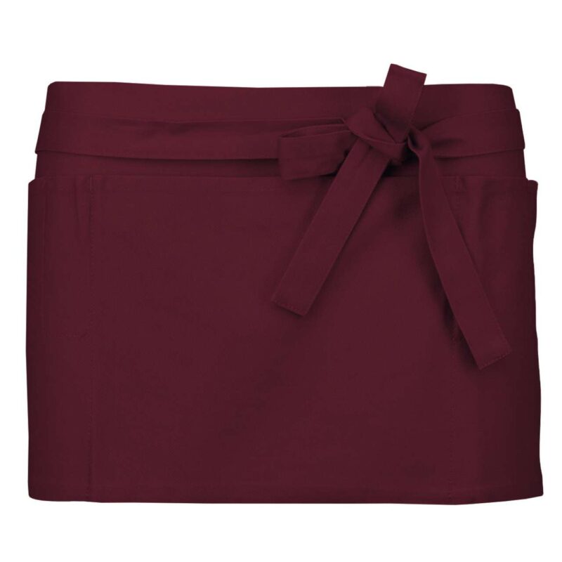 Kariban COTTON SHORT APRON - Κρασί