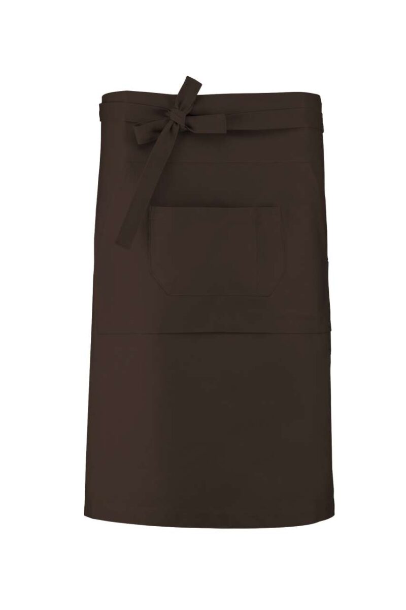 ka887-chocolate-a1 Kariban COTTON LONG APRON - Σοκολατί