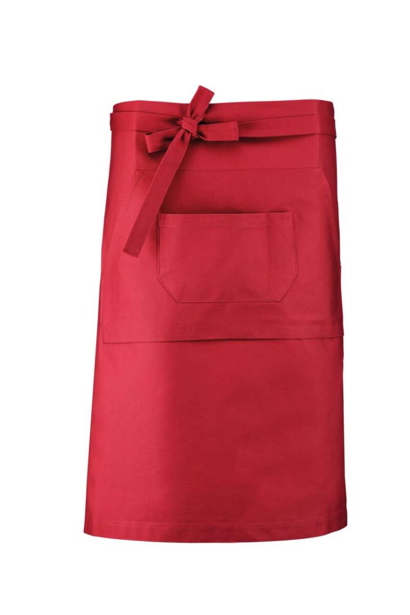 ka887-red-a1 Kariban COTTON LONG APRON - Κόκκινο