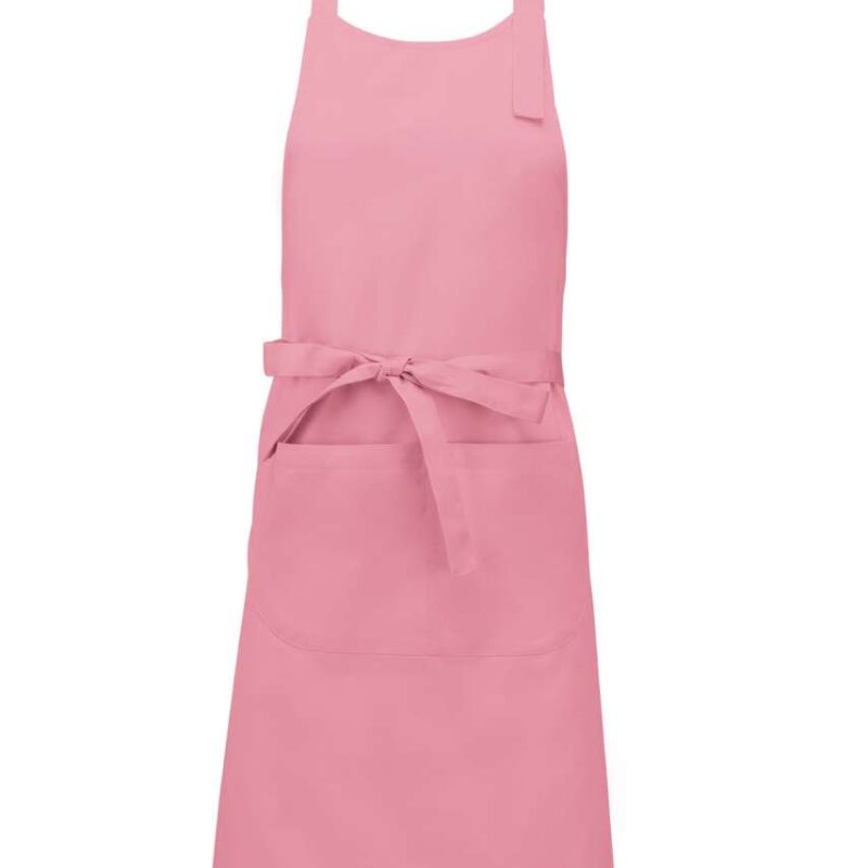 Kariban POLYESTER COTTON APRON WITH POCKET - Σκούρο Ροζ