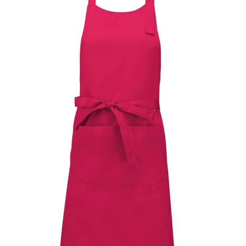 ka890-fuchsia-a1 Kariban POLYESTER COTTON APRON WITH POCKET - Φούξια