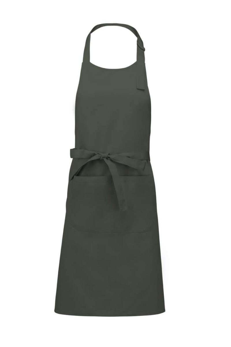 ka890-green_olive-a2 Kariban POLYESTER COTTON APRON WITH POCKET - Πράσινο ελιάς