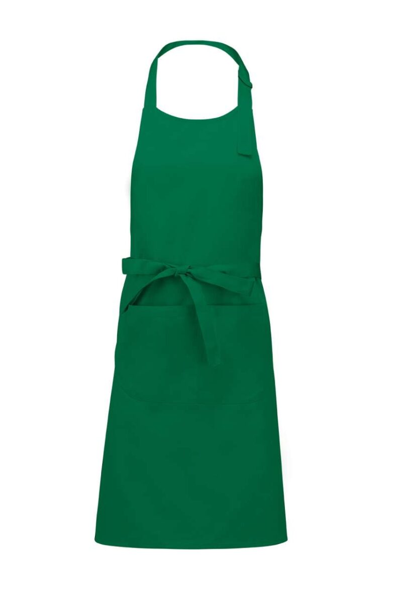 Kariban POLYESTER COTTON APRON WITH POCKET - πράσινο του Κέλι