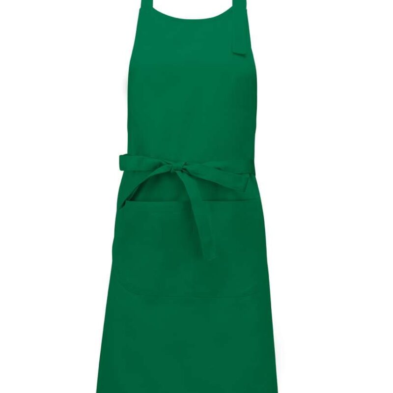 Kariban POLYESTER COTTON APRON WITH POCKET - πράσινο του Κέλι