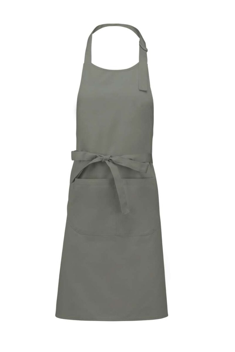 ka890-light_grey-a2 Kariban POLYESTER COTTON APRON WITH POCKET - Ανοιχτό γκρι