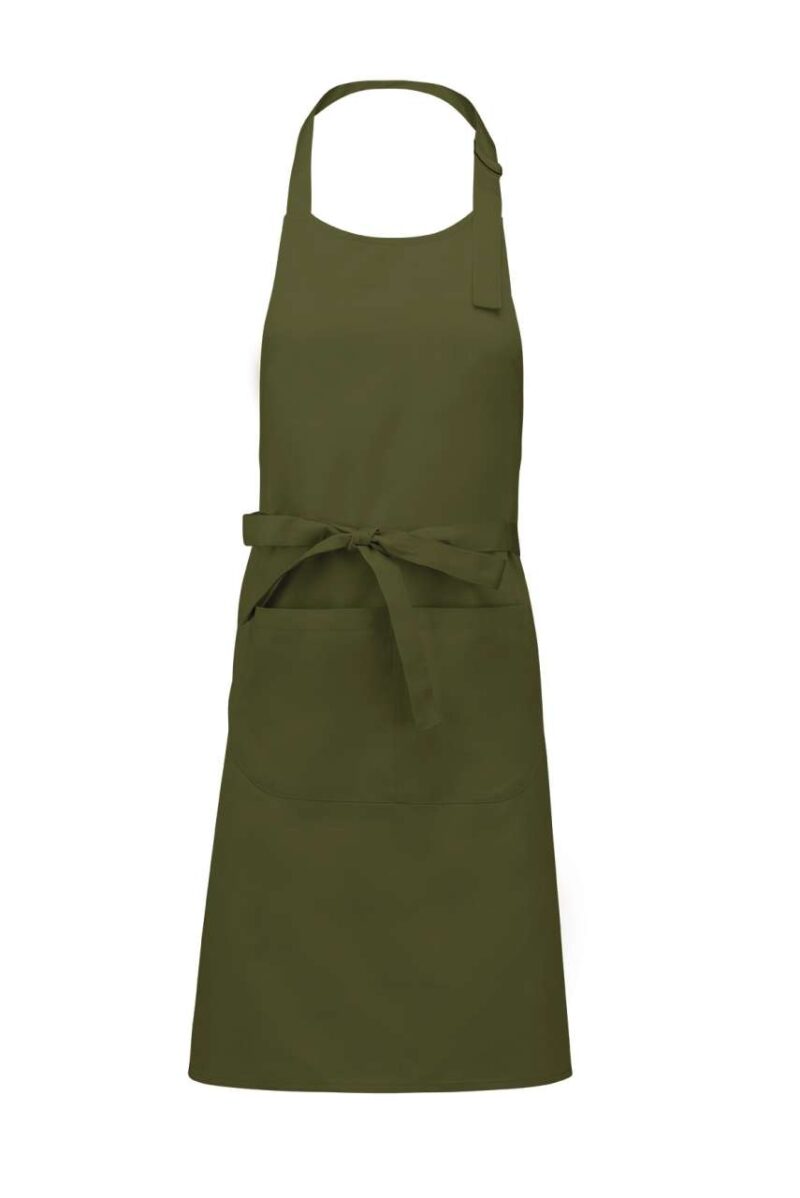 ka890-light_khaki-a1 Kariban POLYESTER COTTON APRON WITH POCKET - Light Khaki