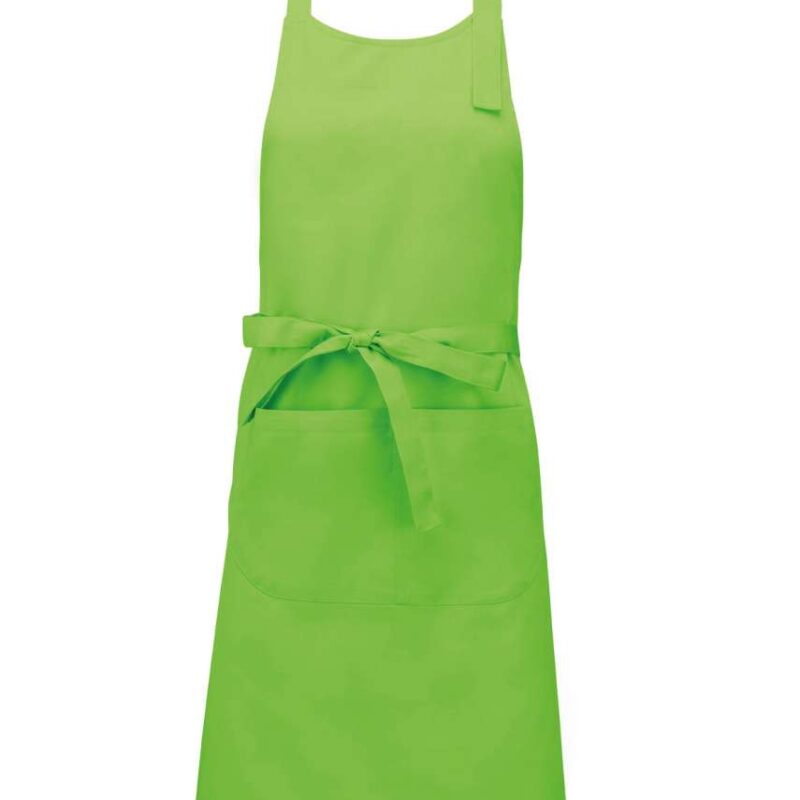 Kariban POLYESTER COTTON APRON WITH POCKET - Λαχανί