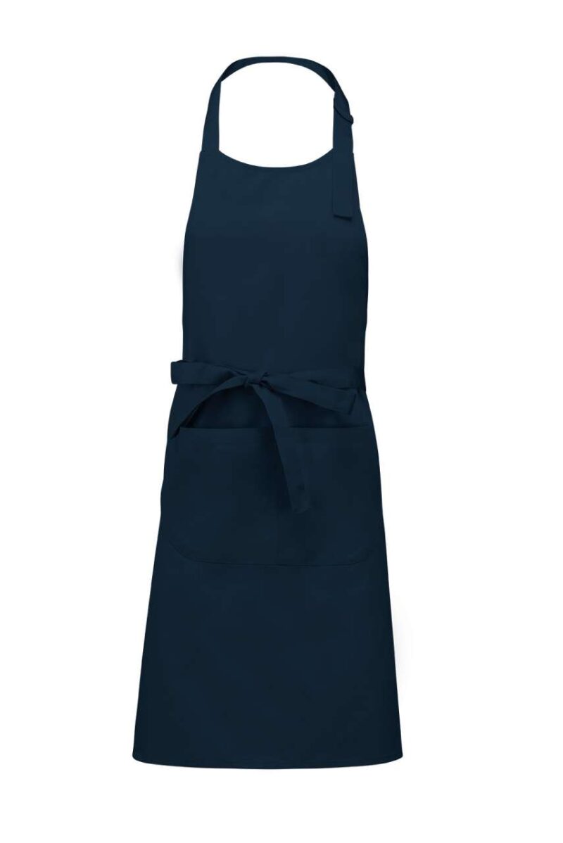 ka890-navy-a1 Kariban POLYESTER COTTON APRON WITH POCKET - Μπλε μαρίν