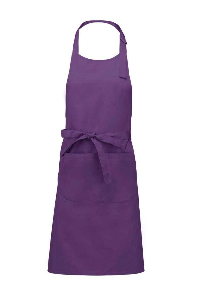 Kariban POLYESTER COTTON APRON WITH POCKET - Μωβ