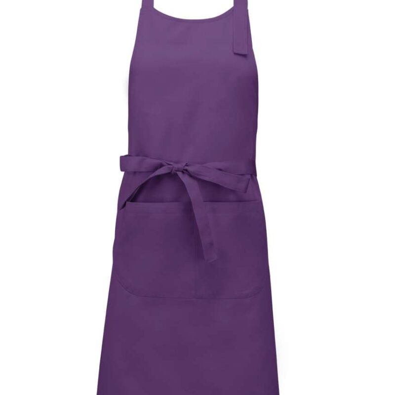 Kariban POLYESTER COTTON APRON WITH POCKET - Μωβ