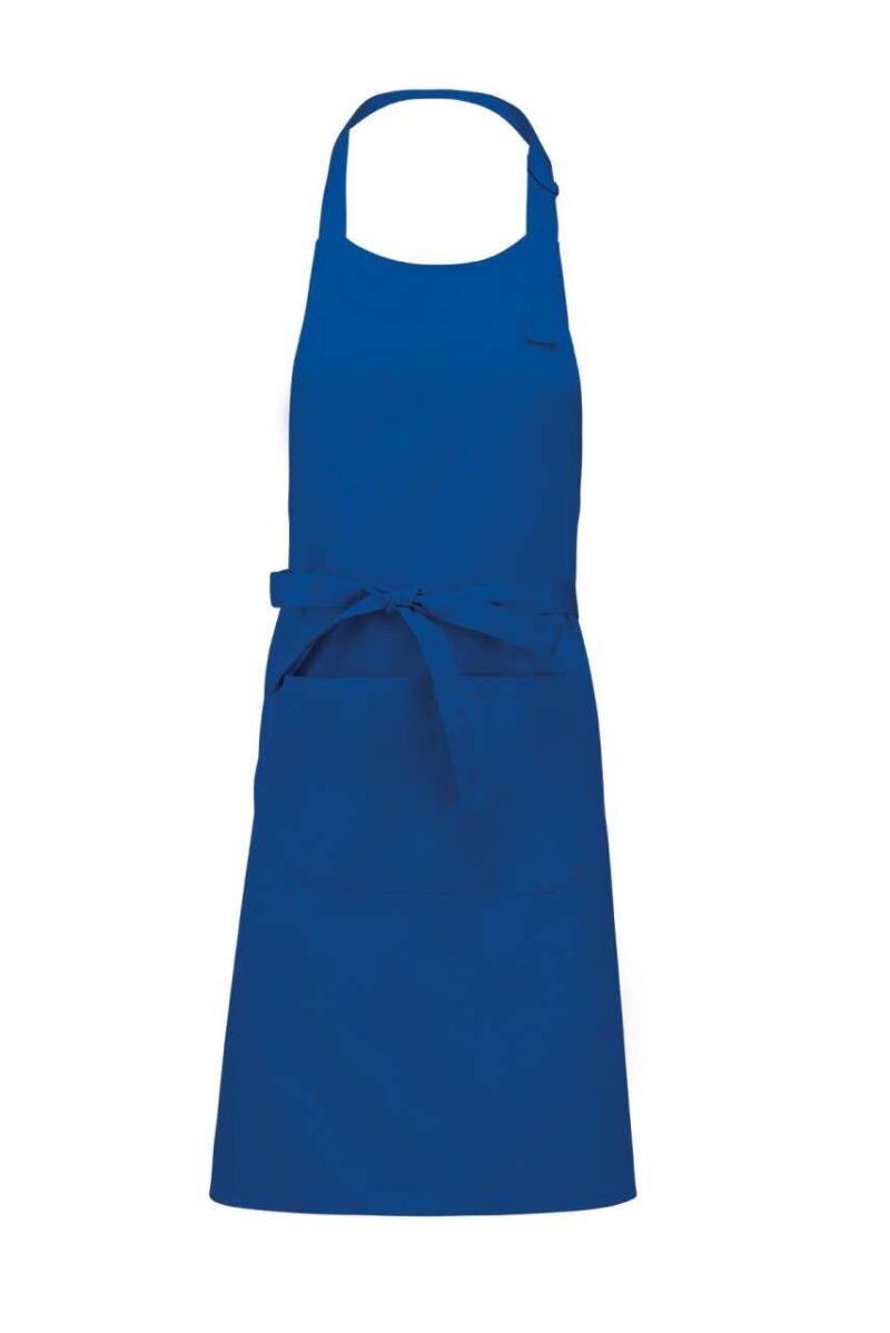 ka890-royal_blue-a1 Kariban POLYESTER COTTON APRON WITH POCKET - Βασιλικό μπλε