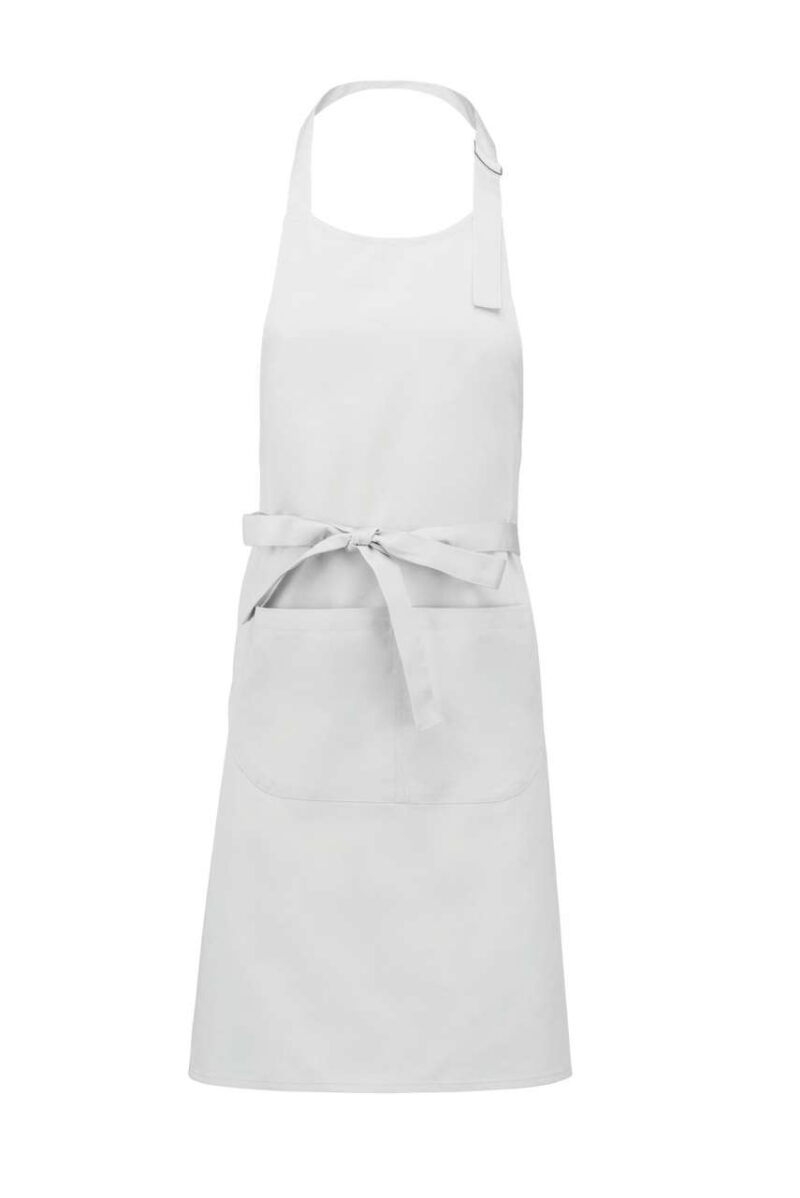 Kariban POLYESTER COTTON APRON WITH POCKET - Λευκό