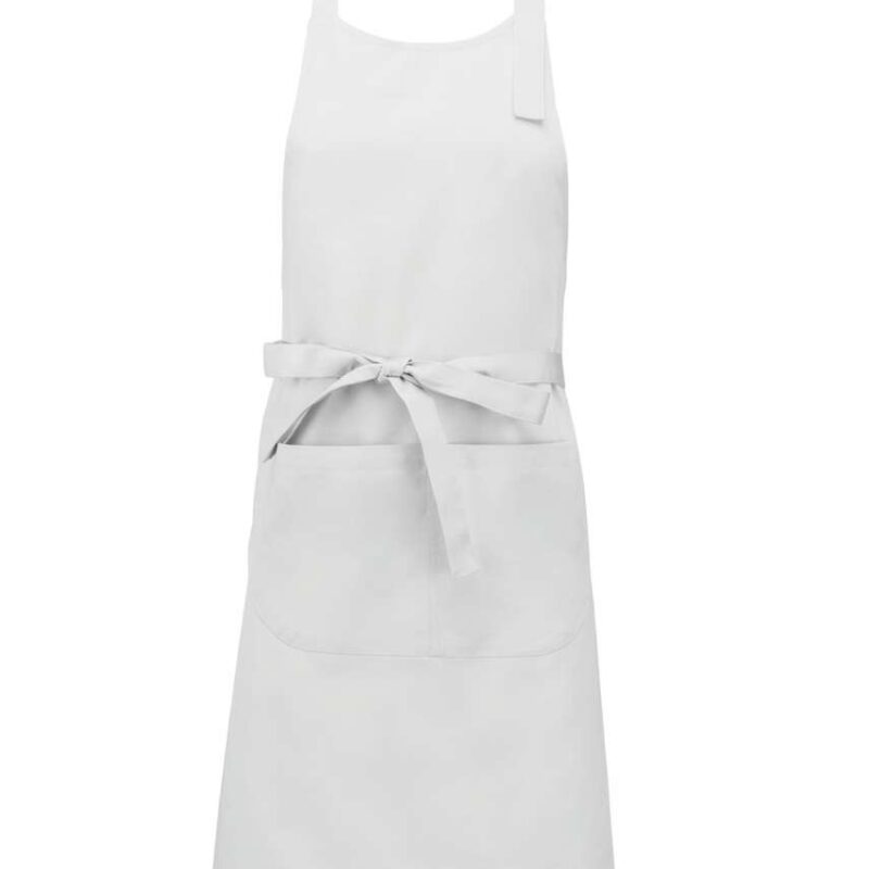 Kariban POLYESTER COTTON APRON WITH POCKET - Λευκό
