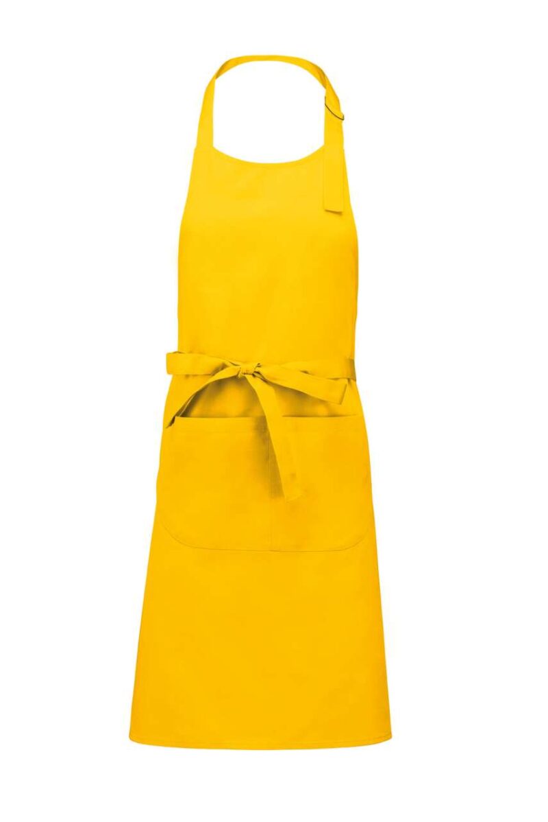 Kariban POLYESTER COTTON APRON WITH POCKET - Κίτρινο