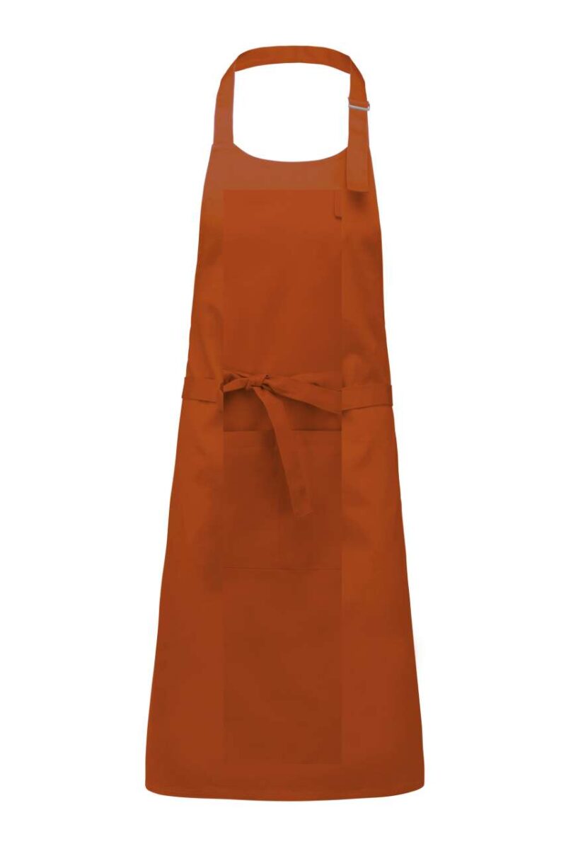 ka895-burnt_orange-a1 Kariban COTTON APRON WITHOUT POCKET - καμένο πορτοκαλί