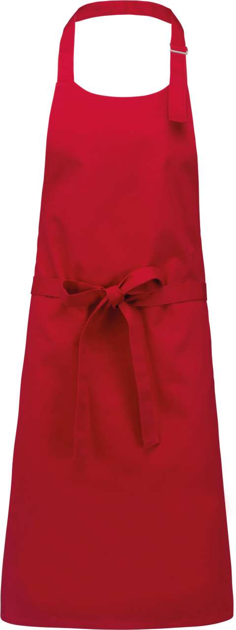 ka895-red-a1 Kariban COTTON APRON WITHOUT POCKET - Κόκκινο