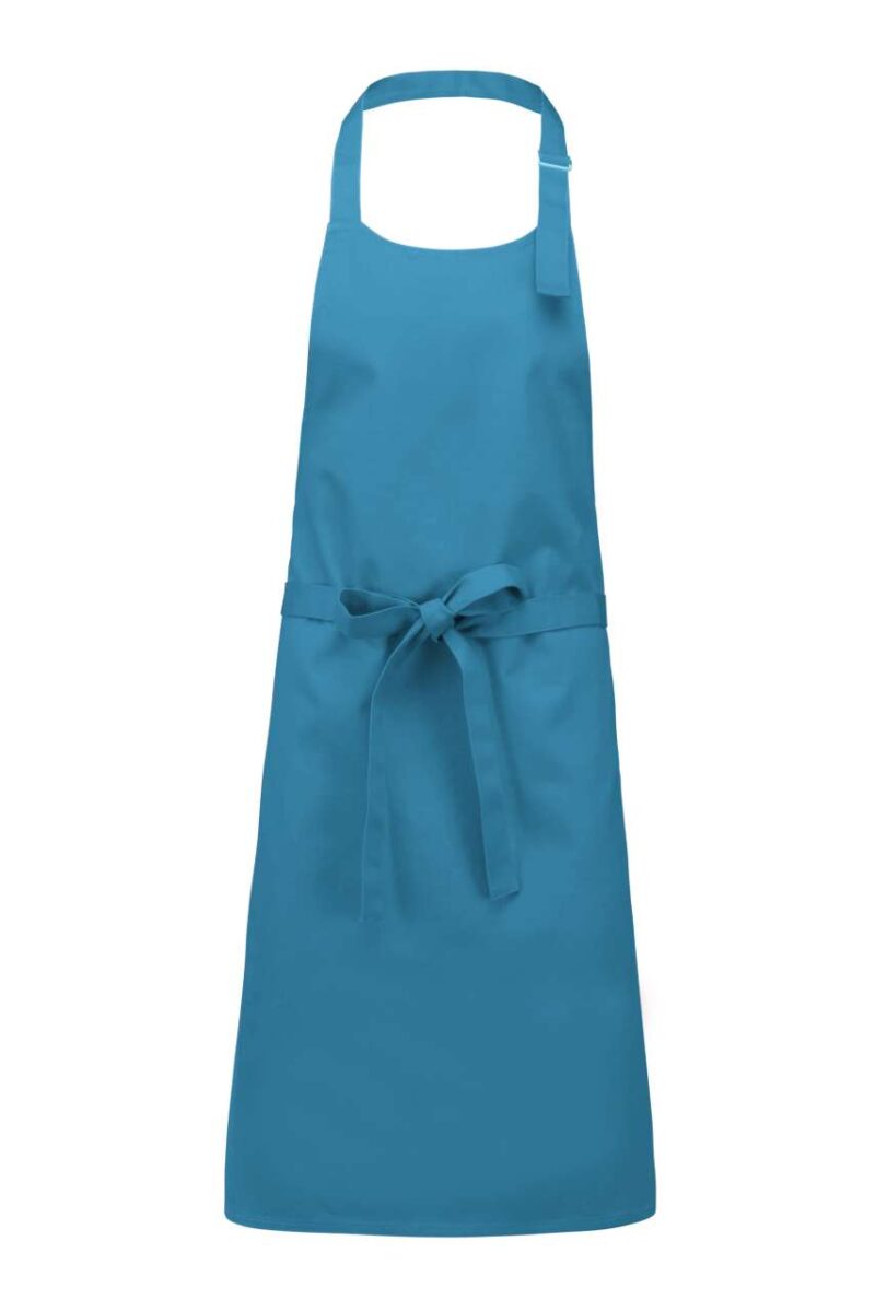 ka895-tropical_blue-a1 Kariban COTTON APRON WITHOUT POCKET - Τροπικό Μπλε