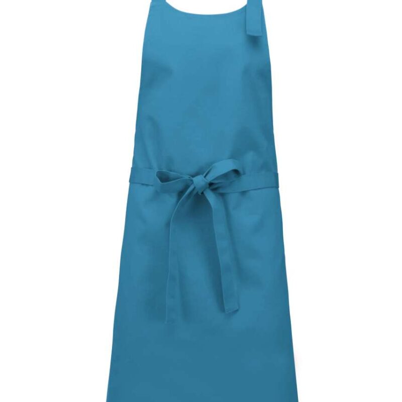 ka895-tropical_blue-a1 Kariban COTTON APRON WITHOUT POCKET - Τροπικό Μπλε