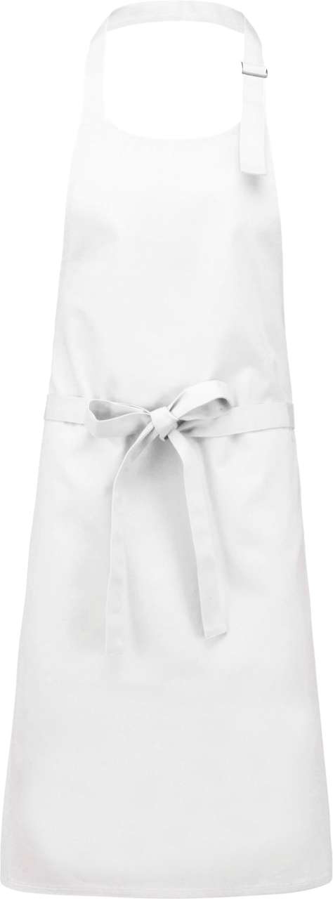 ka895-white-a1 Kariban COTTON APRON WITHOUT POCKET - Λευκό