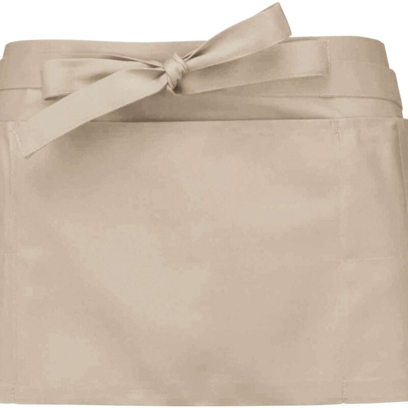 ka896-beige-a1 Kariban POLYCOTTON SHORT APRON - μπεζ