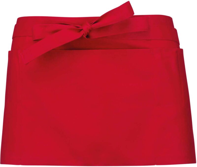 Kariban POLYCOTTON SHORT APRON - Κόκκινο