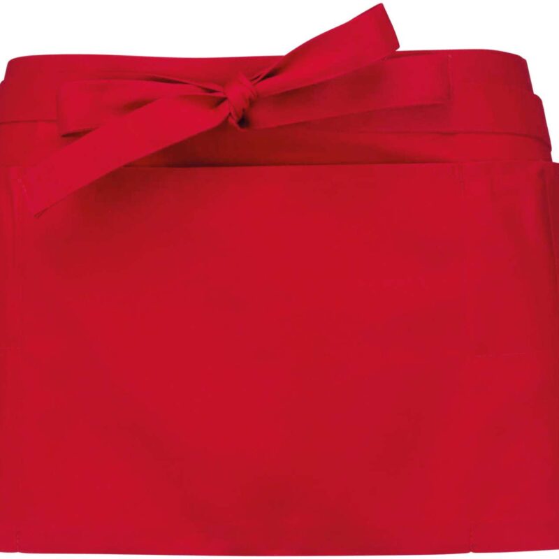 Kariban POLYCOTTON SHORT APRON - Κόκκινο