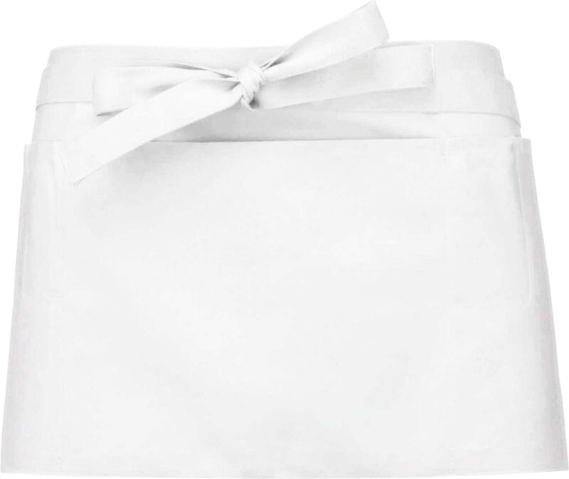 ka896-white-a1 Kariban POLYCOTTON SHORT APRON - Λευκό