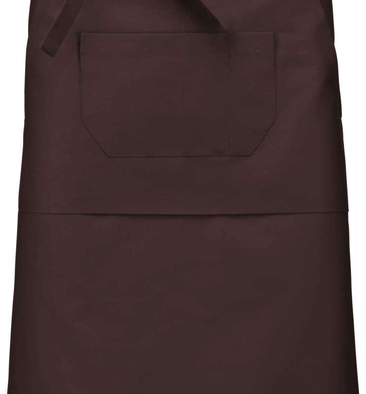 ka897-chocolate-a1 Kariban POLYCOTTON LONG APRON - Σοκολατί
