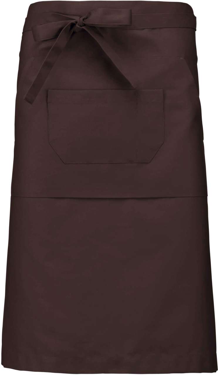 ka897-chocolate-a1 Kariban POLYCOTTON LONG APRON - Σοκολατί