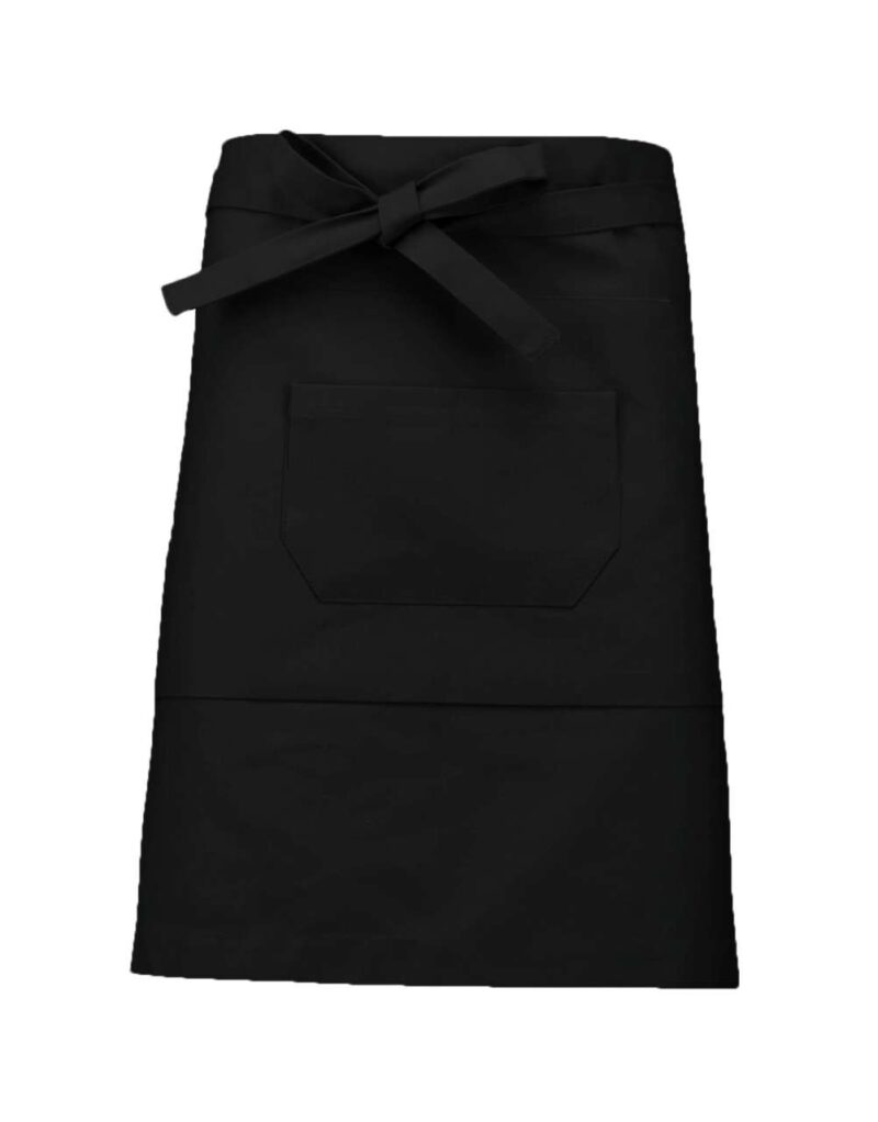 ka898-black-a1 Kariban Μεσαίου μήκους βαμβακερή ποδιά - Μαύρο