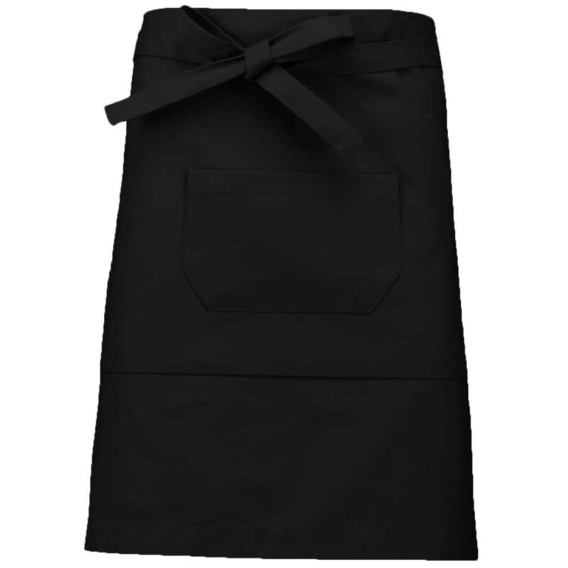 ka898-black-a1 Kariban Μεσαίου μήκους βαμβακερή ποδιά - Μαύρο