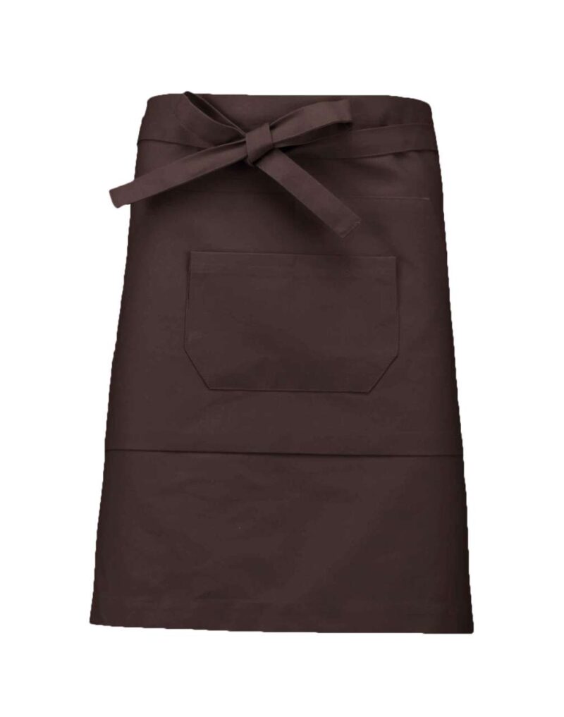 ka898-chocolate-a1 Kariban Μεσαίου μήκους βαμβακερή ποδιά - Σοκολατί