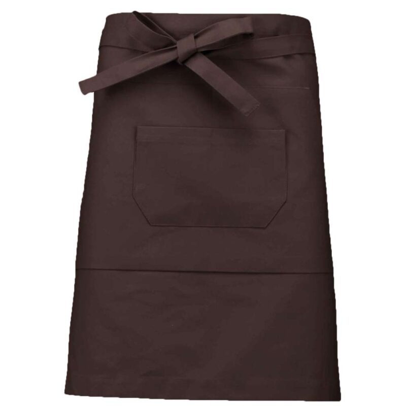 ka898-chocolate-a1 Kariban Μεσαίου μήκους βαμβακερή ποδιά - Σοκολατί