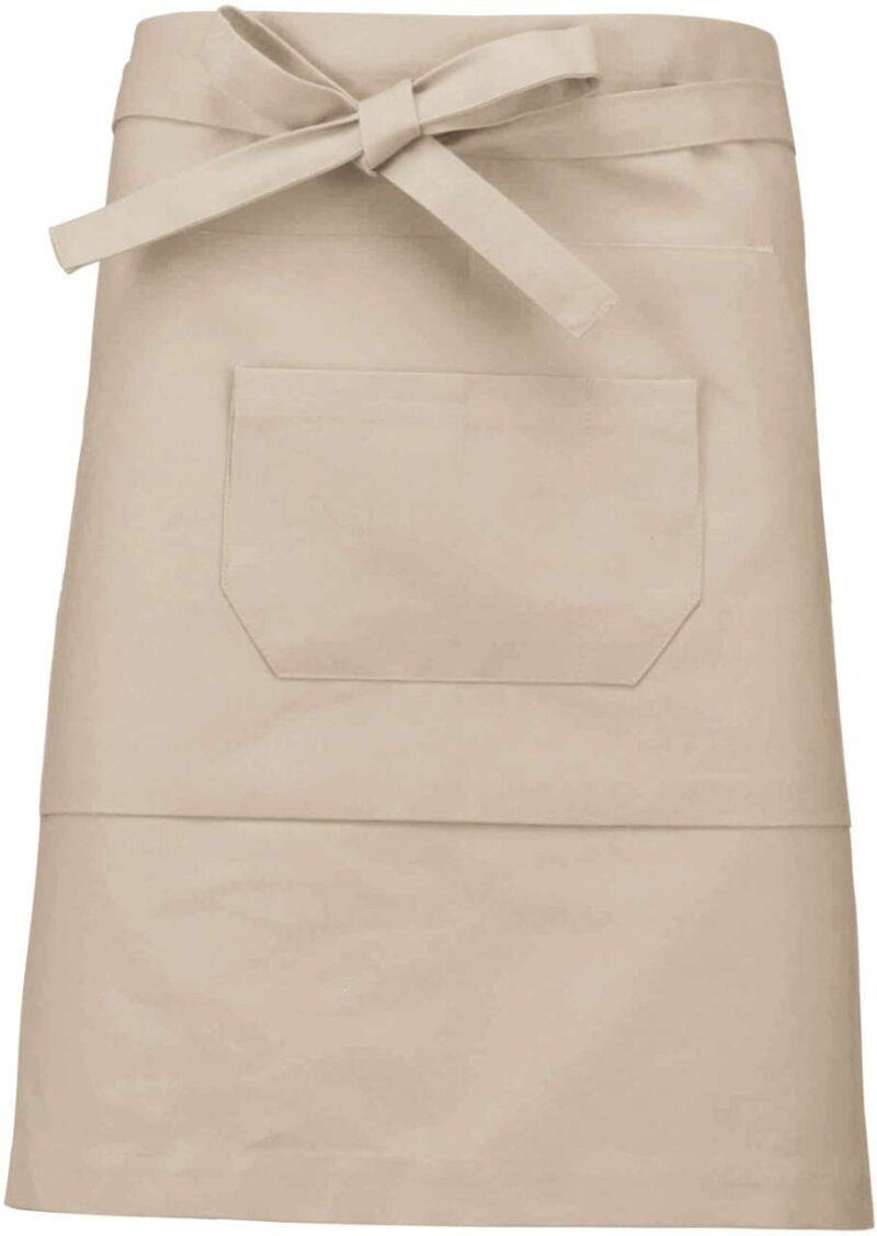 ka899-beige-a1 Kariban POLYCOTTON MID-LENGTH APRON - μπεζ