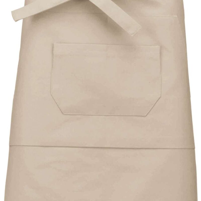 ka899-beige-a1 Kariban POLYCOTTON MID-LENGTH APRON - μπεζ