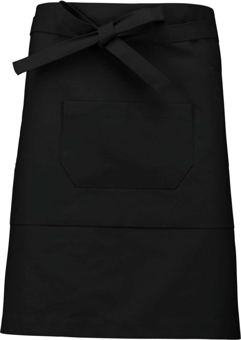 Kariban POLYCOTTON MID-LENGTH APRON - Μαύρο