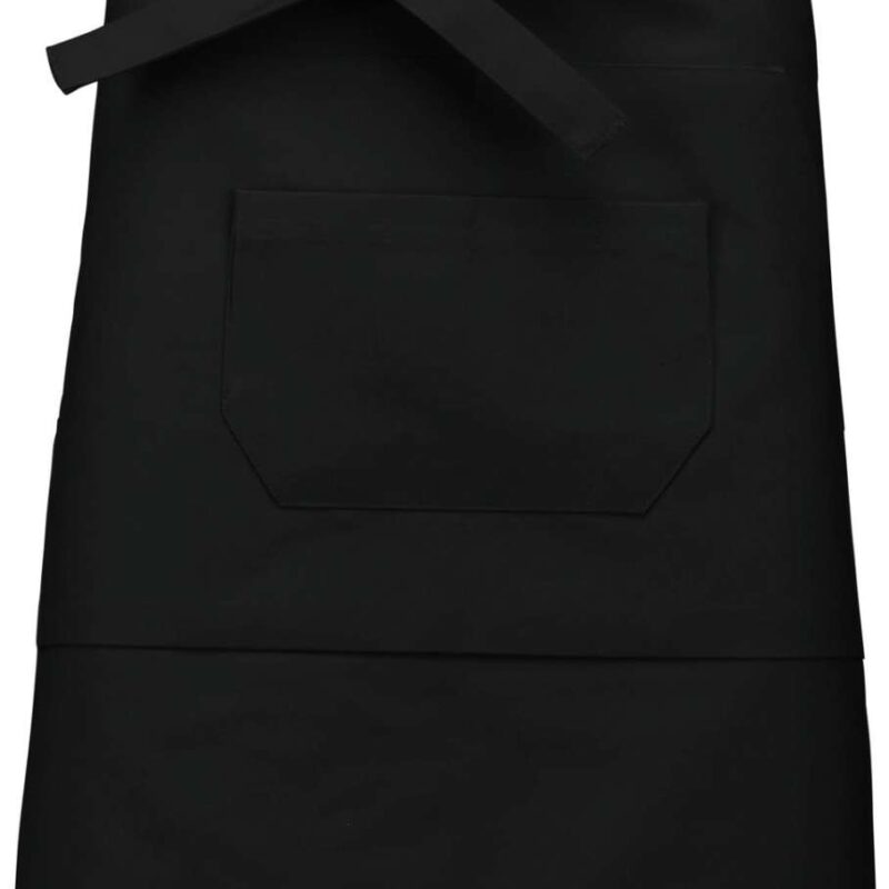 ka899-black-a1 Kariban POLYCOTTON MID-LENGTH APRON - Μαύρο
