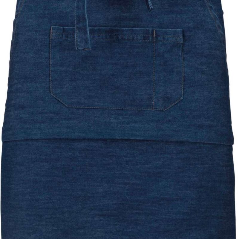 ka899-denim-a1 Kariban POLYCOTTON MID-LENGTH APRON - 65% Βαμβάκι/35% Πολυεστέρας